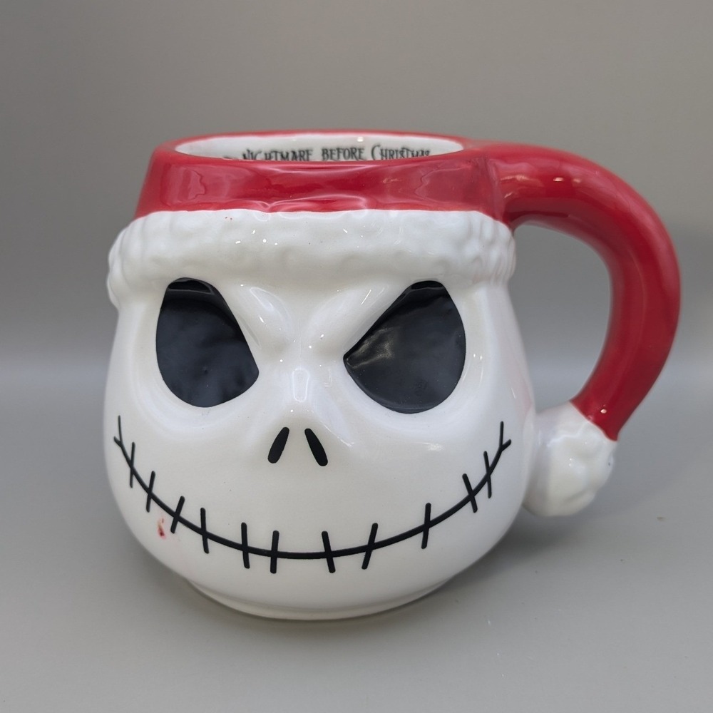 Disney Nightmare Before Christmas Jack Skellington Santa Hat 20oz Ceramic Mug